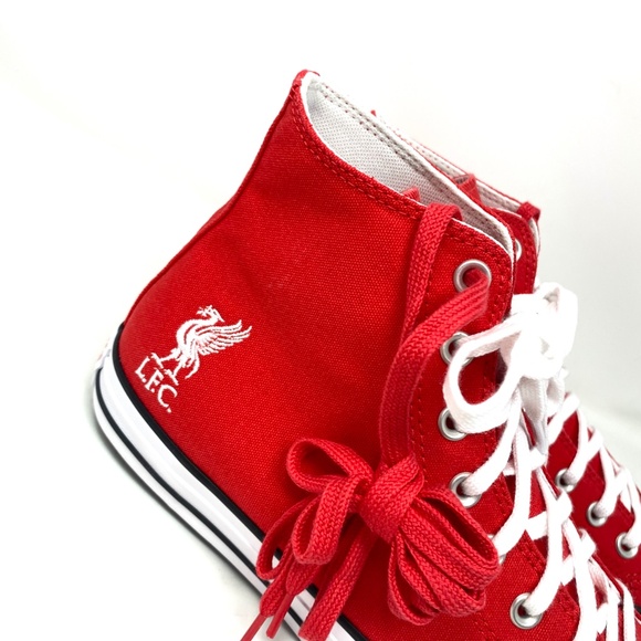Converse x Liverpool F.C. Ctas High Sneakers Women Size Shoes Red Canvas A07260F - Picture 4 of 11